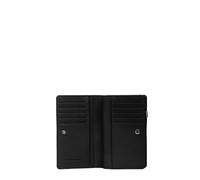 Piquadro - Cartera de Mujer - Cuero y Tela - Negro - Mujer