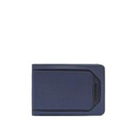 Piquadro - Cartera de Tela reciclada para Hombre con portadocumentos - 7 portatarjetas, Monedero, RFID - Azul