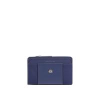 Piquadro - Cartera de Tela reciclada para Mujer con Monedero - 1 portatarjetas, RFID - Sostenible - Azul