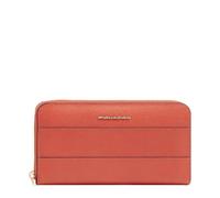 Piquadro - Cartera Grande de Mujer, con Cremallera - Cuero, 4 enchufes, 11 portatarjetas, Monedero, RFID - Naranja
