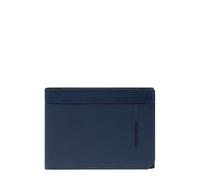PIQUADRO - Cartera Monedero Compacta en Piel - Hombre - Azul | Alojamiento tarjetas, Compartimentos organizados, Elegante, Uso diario