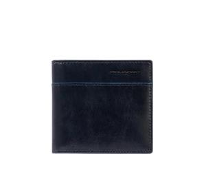 Piquadro - Cartera Sujeta Billetes RFID Blue Square - Hombre - Azul Noche