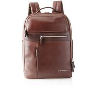 PIQUADRO Cary - Mochila de piel para hombre, marrón, 16x40x30 cm (W x H x L), Mochila