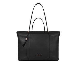 Piquadro Circle Bolsa de compras Piel natural 38 cm Compartimento para el portátil negro
