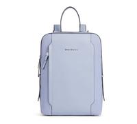 Piquadro - Mochila de mujer - Línea circular - Soporte para PC de 14'' - Tela y cuero - Amortiguador - RFID - Compartimento compatible iPad® - Accesorio para carrito - Beige