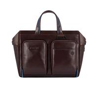 Piquadro - Elegante Portadocumentos de Cuero con Compartimento para Portátil - Bags - Mujer - Marrón - ONE SIZE -