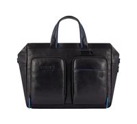 Piquadro - Elegante Portadocumentos de Cuero con Compartimento para Portátil - Bags - Mujer - Negro - ONE SIZE -