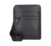Piquadro Finn Bolsa de hombro Piel natural 18 cm negro