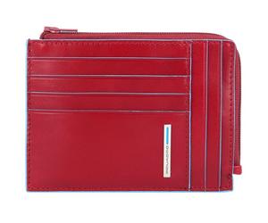 Piquadro Funda cuadrada azul para tarjetas de crédito RFID Piel 12 cm rojo