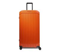 Piquadro- Hardside 4 wheel suitcase in trunk shape- Suitcases- unisex- Naranja- ONE SIZE- Hardside 4 wheel suitcase in trunk shape