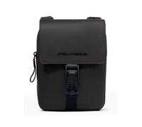 Piquadro Harper Bolsa banderola Mini Bag Piel natural 17 cm negro