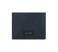 Piquadro Harper Cartera Bloqueo RFID Piel natural 11 cm azul