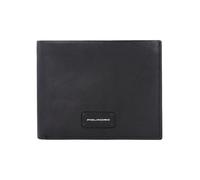 Piquadro Harper Cartera Bloqueo RFID Piel natural 14 cm negro