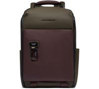 Piquadro Harper Mochila de día Piel 44 cm Compartimento para el portátil aceituna