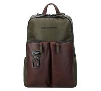 Piquadro Harper Mochila de negocios Bloqueo RFID Piel natural 40 cm Compartimento para el portátil multicolor