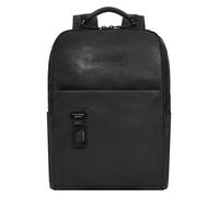 Piquadro Harper Mochila de negocios Piel natural 42 cm Compartimento para el portátil negro