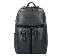 Piquadro Harper Mochila de negocios Piel natural 48 cm negro