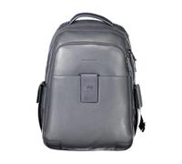 PIQUADRO Ili Mochila de cuero con bolsillos exteriores, turquesa, M, Negocios