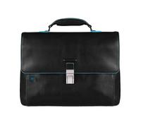 Piquadro Maletín cuadrado azul II Piel 40 cm Compartimento para portátil black (CA3111B2-N)