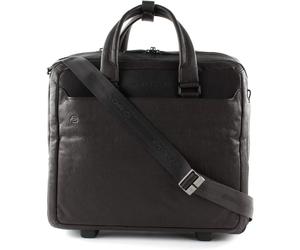 Piquadro - Maletín con ruedas cuadrado negro para ordenador - Bags - Hombre - Marrón - ONE SIZE -