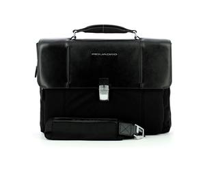 Piquadro - Maletín para portátil Expandible 13.0 Link 2 - Bags - Hombre - Negro - ONE SIZE -