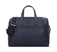 Piquadro Maletín Piel natural 43.5 cm Compartimento para laptop azul