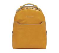 Piquadro Blue Square Mochila de la ciudad Piel 30 cm amarillo