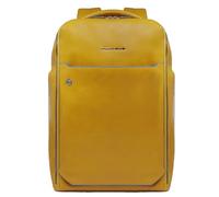 Piquadro - Mochila versátil para portátil de 15,6" - Cuero de primera calidad - Amarillo - Hombre
