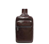 Piquadro - Mochila cruzada hombre de piel para i Pad® con protección Rfid - Bags - Hombre - Marrón - ONE SIZE -