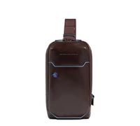 Piquadro- Mochila cruzada hombre personalizable de piel para i Pad®mini- Bags- Mujer- Marrón- ONE SIZE- Mochila cruzada hombre personalizable de piel para i Pad®mini