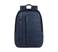 Piquadro - Mochila de cuero azul para ordenador y i Pad - Bags - Hombre - Azul - ONE SIZE -