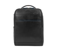 Piquadro- Mochila de cuero para hombre con amortiguador- Bags- Mujer- Negro- ONE SIZE- Mochila de cuero para hombre con amortiguador