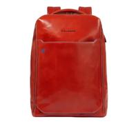 Piquadro - Mochila de Cuero para Portátil de 15.6" con Dos Compartimentos - Bags - Hombre - Naranja - ONE SIZE -