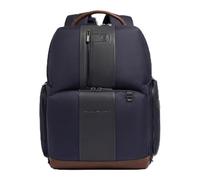 Piquadro - Mochila de hombre - Brief2 Bagmotic - Porta-ordenador 15,6'' Amortiguador - Cuero y tela reciclada RPET - RFID - USB/MICRO-USB - Compartimento compatible® con iPad