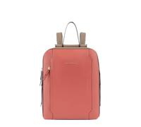 Piquadro - Mochila de mujer - Línea circular - Portaequipajes de 14'' - Cuero - Amortiguador - RFID - Compartimento compatible iPad® - Parte inferior con pies - Accesorio para carrito