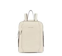 Piquadro - Mochila de mujer - Línea circular - Portaequipajes de 14'' - Cuero - Amortiguador - RFID - Compartimento compatible iPad® - Parte inferior con pies - Accesorio para carrito