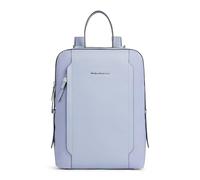 Piquadro - Mochila de mujer - Línea circular - Soporte para PC de 14'' - Tela y cuero - Amortiguador - RFID - Compartimento compatible iPad® - Accesorio para carrito - Beige