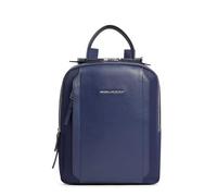 Piquadro - Mochila de mujer - Tejido técnico + Cuero - Compartimento compatible con iPad® / Tablet 12,9'' - 2 compartimentos - Bolsillo delantero - Accesorio para carrito