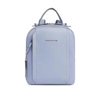 Piquadro - Mochila de mujer - Tejido técnico + Cuero - Compartimento compatible con iPad® / Tablet 12,9'' - 2 compartimentos - Bolsillo delantero - Accesorio para carrito