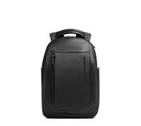 Piquadro - Mochila de trabajo PC 13,3" - Tela y cuero reciclados, USB, USB-C, Soporte para gafas, RFID - Negro