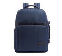 Piquadro - Mochila de viaje 15,6" Soporte para PC - Cuero y tela, portabotellas, compatible con AirPods®, RFID - Negro