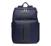 Piquadro - Mochila de viaje de Cuero de 15,6" - Azul - Para hombre