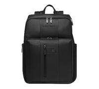 Piquadro - Mochila de viaje de cuero de 15.6" - Negra - Para hombre