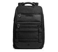 Piquadro - Mochila de viaje modular 2 en 1 con compartimento para portátil de 15,6" en Cuero y tela - Negro - Hombre