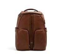 Piquadro - Mochila de Viaje Personalizable Porta PC 14" - Hombre - Cuero | En piel, Protección antifraude RFID, Protección antigolpes, Alojamiento gafas, Bolsillo carga inalámbrica, Uso diario