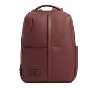Piquadro - Mochila de Viaje Porta PC 15,6" de Piel - Hombre - Cuero | Protección antifraude RFID, Protección antigolpes, Alojamiento para tracker, Sistema antirrobo, Alojamiento gafas, Uso diario