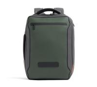Piquadro - Mochila de Viaje Resistente al Agua Porta PC - Hombre - Verde | En tejido, Protección antifraude RFID, Protección antigolpes, Puertos USB y USB-C, Uso diario, Tirantes ergonómicos