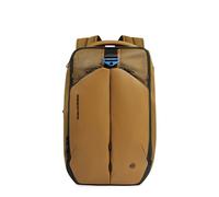 Piquadro - Mochila de viaje - Soporte para PC de 14", Tejido reciclado y de base biológica, RFID - Color cuero