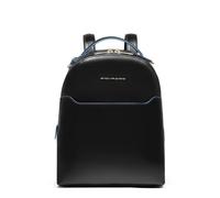 Piquadro Blue Square Mochila de la ciudad Piel 30 cm negro