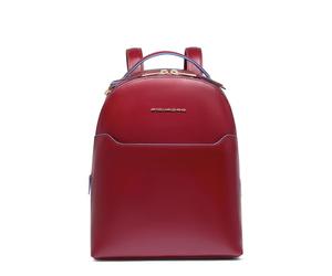 Piquadro - Mochila espaciosa de trekking de cuero - Cuero premium - Rojo - Hombre